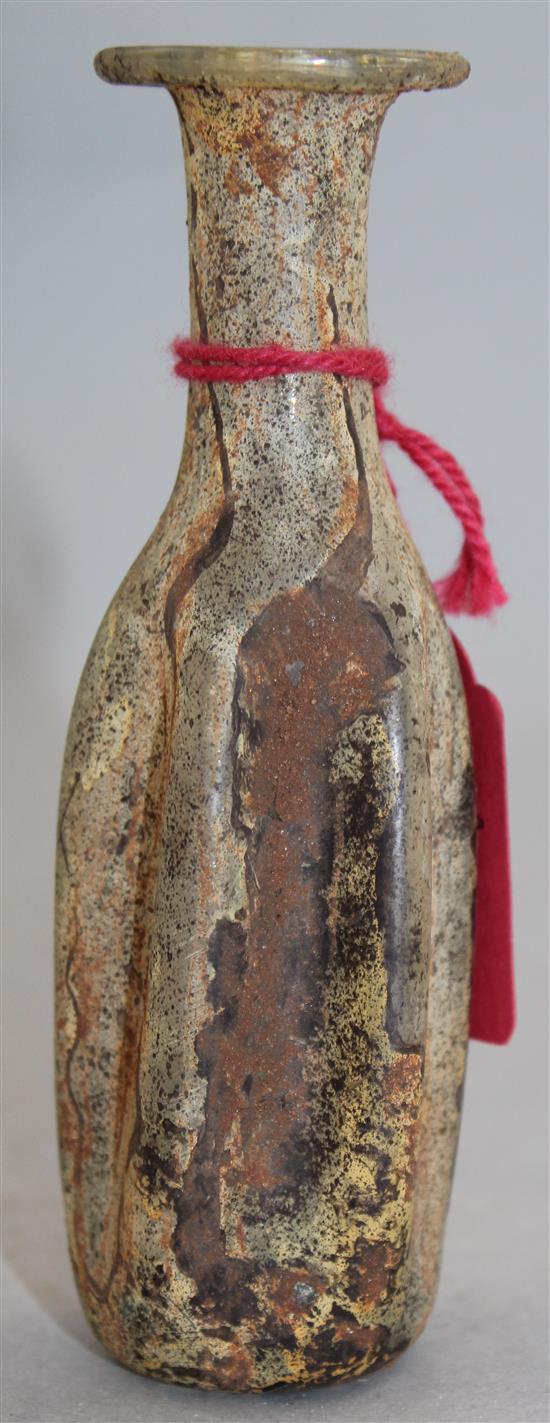 A Roman glass unguentarium, Syria 1st / 2nd century AD, 11.5cm